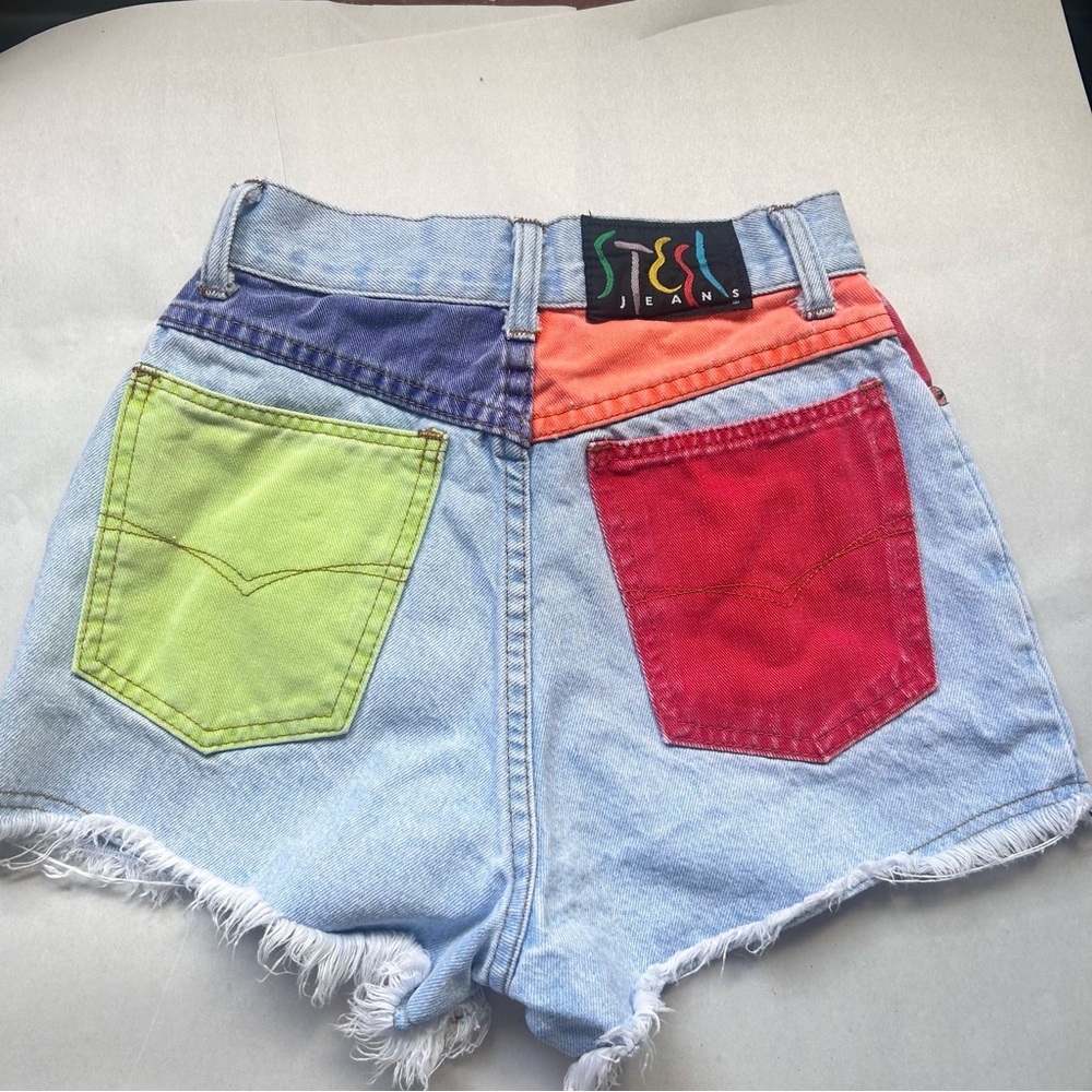 Women's Colorful Denim Shorts